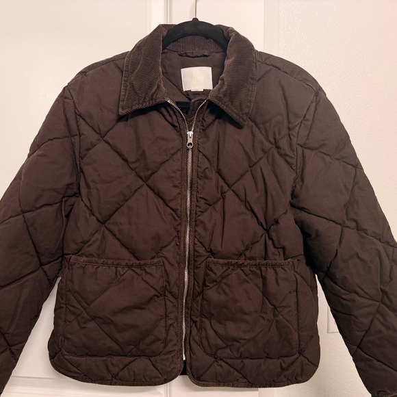 H&M Dark Brown Quilted Jacket - Picture 7 of 7